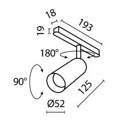 Трековый светильник Фокус / Focus Led Exility 3000K 12Вт 36° (Черный) TR032-2-12W3K-M-B