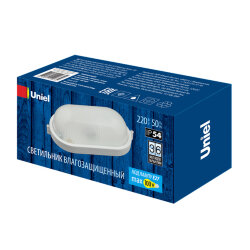 UWL-O01 100W-E27 IP54 WHITE Овал Светильник влагозащищенный под лампу Е27.