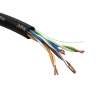 Кабель витая пара U/UTP кат.5E 4х2х24AWG solid CU PE Outdoor черн. (м) Эра Б0044431 - фото 3