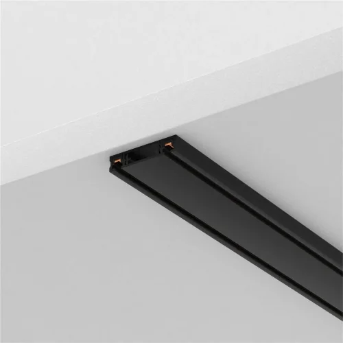 Шинопровод 2м Radity с заглушками в комплекте накладной черный (Черный) - фото 3