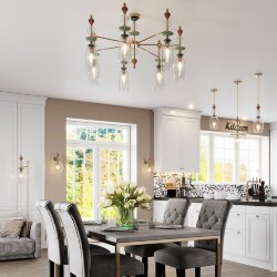 Люстра потолочная «ODEON LIGHT EXCLUSIVE» 4855/5C, серия: BIZET (крепление на планке) - Светильники с керамикой