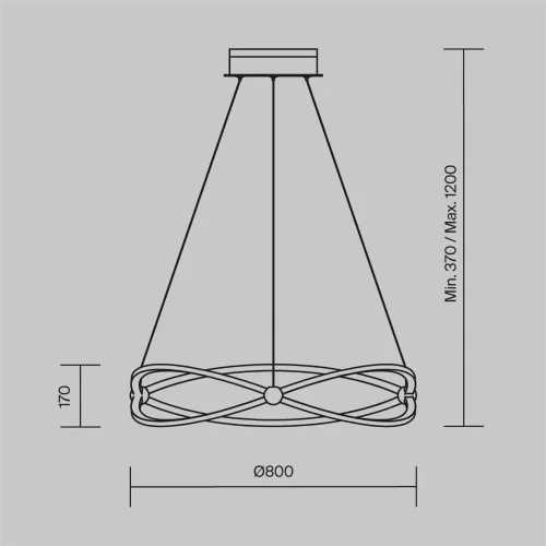 Подвесной светильник Weave 3000K 56Вт (Никель) - фото 3
