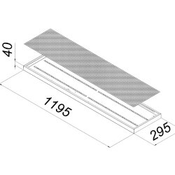 Универсальный офисный светодиодный светильник 60 Вт IP44 1195x295x40 мм 4000K Призма
