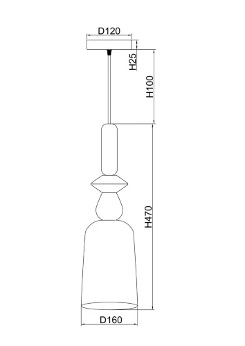 Подвесной светильник FR5148PL-01CG Лова / Lova E27x1 (Латунь) FR5148PL-01CG - фото 3