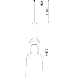 Подвесной светильник FR5148PL-01CG Лова / Lova E27x1 (Латунь) FR5148PL-01CG