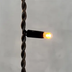 Гирлянда Бахрома 3,1 x 0,5 м Экстра Тепло-Белая 220В, 120 LED, Провод Черный Каучук, IP65