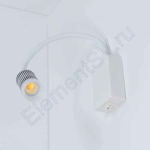 Светильник светодиодный прикроватный DH17 (220V, 5W, warm white, белый c черным корпус) - фото 3.