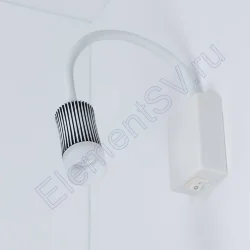 Светильник светодиодный прикроватный DH17 (220V, 5W, warm white, белый c черным корпус)