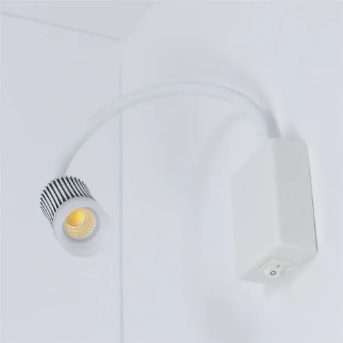 Светильник светодиодный прикроватный DH17 (220V, 5W, warm white, белый c черным корпус) - фото III