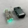 Гирлянда Нить на Батарейках с Таймером 5м Аква, 50 LED, Провод Прозрачный Силикон, IP65. Фото 1.