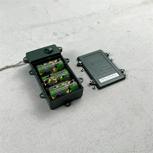 Гирлянда Нить на Батарейках с Таймером 5м Аква, 50 LED, Провод Прозрачный Силикон, IP65. Фото 2.