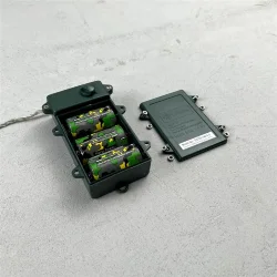 Гирлянда Нить на Батарейках с Таймером 5м Аква, 50 LED, Провод Прозрачный Силикон, IP65