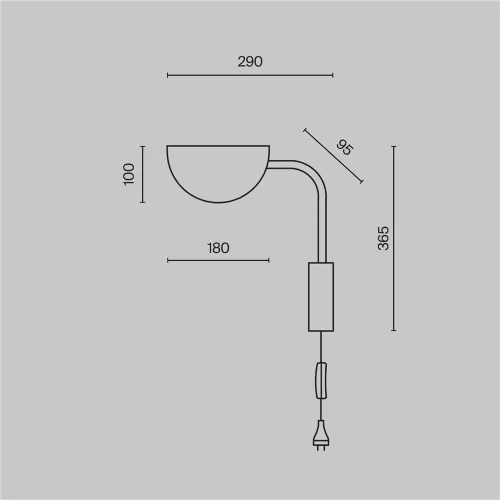 Настенный светильник (бра) Mollis G9х1 (Черный) - фото