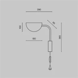 Настенный светильник (бра) Mollis G9х1 (Черный)