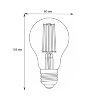 LED-A60-12W-3000K-E27-CL-DIM GLA01TR Лампа светодиодная диммируемая, Форма А, прозрачная, Серия Air, Теплый белый свет 3000K. - фото 3