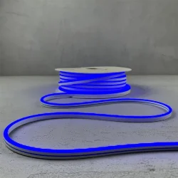 Односторонний Гибкий Неон 6х12мм Синий 12В, IP65