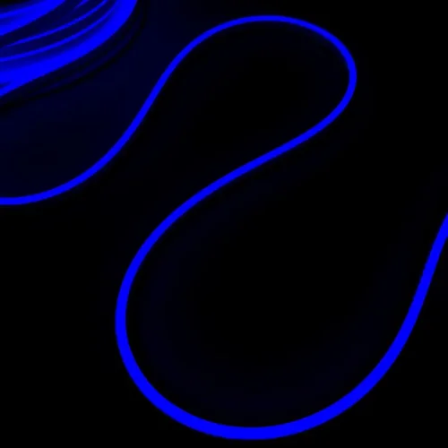 Односторонний Гибкий Неон 6х12мм Синий 12В, IP65. Фото 6.