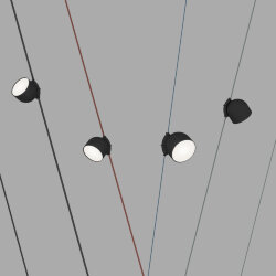 Поворотный светильник для трека-ремня Belty, серия Spot, со светодиодом, D100*H107мм, 48V DC, 12W, RA90, 120°, 4000K, IP20, черный, алюминий, Denkirs DK5542-BK