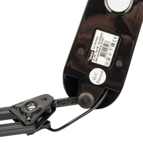 TLD-524 Black-8W-Светильник настольный на струбцине-LED-500Lm-4500K-Dimmer-Цвет-черный - фото 5