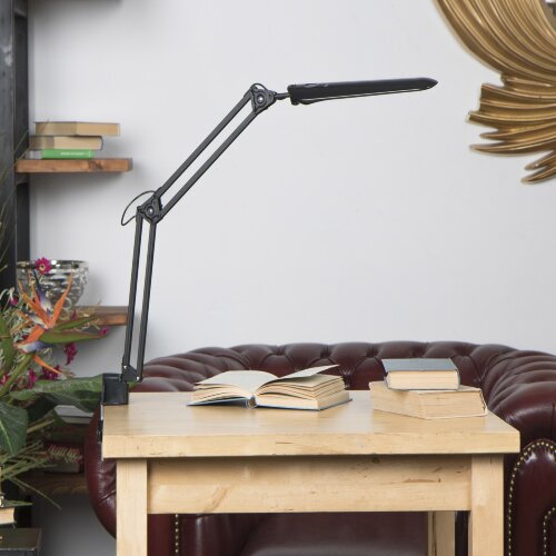 TLD-524 Black-8W-Светильник настольный на струбцине-LED-500Lm-4500K-Dimmer-Цвет-черный - фото 13