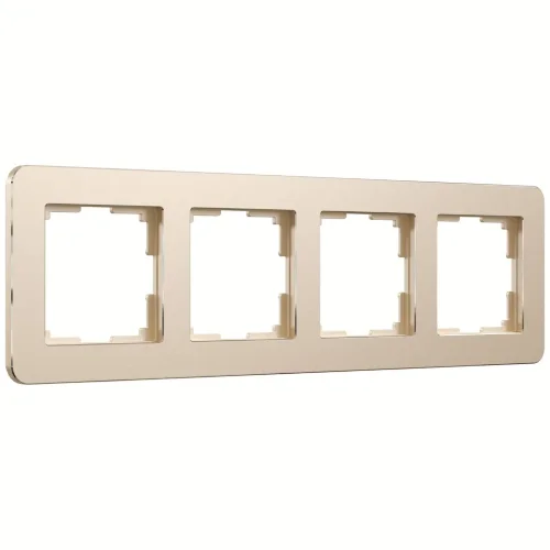 Рамка из металла на 4 поста Platinum шампань W0042611 - фото