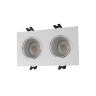 DK3072-WH+CH Встраиваемый светильник, IP 20, 10 Вт, GU5.3, LED, белый/хром, пластик.