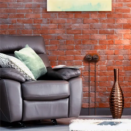 Выключатель на 4 положения двухклавишный коричневый ретро W5620014 - фото 2