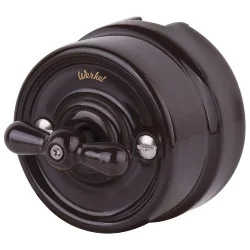 Выключатель на 4 положения двухклавишный коричневый ретро W5620014