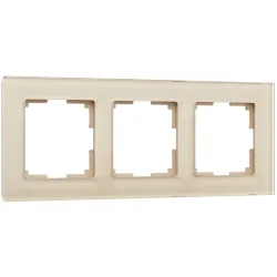 Рамка из стекла на 3 поста Favorit шампань W0031111