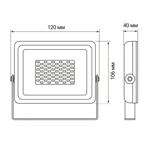 Прожектор светодиодный PFL-SC 20Вт 6500К IP65 190-260В ДО закален. матов. стекло JazzWay 5004887 - фото 5