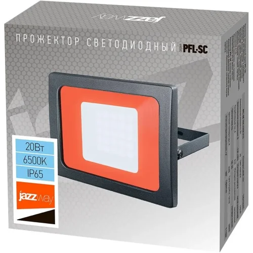 Прожектор светодиодный PFL-SC 20Вт 6500К IP65 190-260В ДО закален. матов. стекло JazzWay 5004887 - фото 6