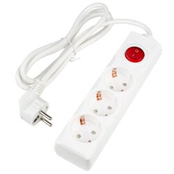 S-GCU3-1.5B WHITE Удлинитель серии Ultra, шнур 1.5м., 3 гнезда, 16A, с-з, Белый, TM Uniel