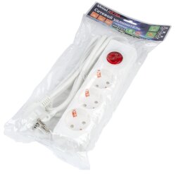 S-GCU3-1.5B WHITE Удлинитель серии Ultra, шнур 1.5м., 3 гнезда, 16A, с-з, Белый, TM Uniel