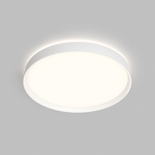 DK6511-WH Накладной светильник, LED, 50W, IP 20, 3000K - 6500K, белый, металл, полимер.