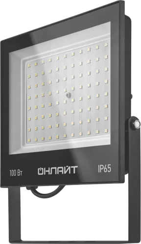 Прожектор светодиодный 61 948 OFL-100-6K-BL-IP65-LED 100Вт 6000К IP65 8000лм черн. ОНЛАЙТ 61948 - фото