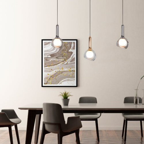 Подвесной светильник со стеклянным плафоном - Фото 3