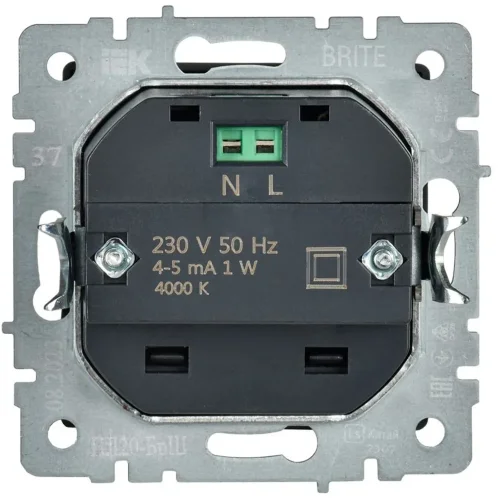 Подсветка светодиодная BRITE встраив. ПЛ20-БрШ механизм шампань IEK BR-FL20-K37 - фото 3