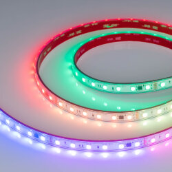 Светодиодная лента герметичная DMX-PFS-В60-12mm 24V RGB-РХ6 (14 W/m, IP68, 5060, 5m) (Arlight) 039608