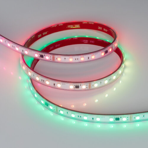 Светодиодная лента герметичная DMX-PFS-В60-12mm 24V RGB-РХ6 (14 W/m, IP68, 5060, 5m) (Arlight) 039608 - фото 2
