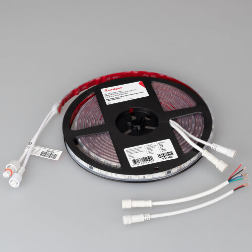 Светодиодная лента герметичная DMX-PFS-В60-12mm 24V RGB-РХ6 (14 W/m, IP68, 5060, 5m) (Arlight) 039608 - фото 4