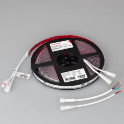 Светодиодная лента герметичная DMX-PFS-В60-12mm 24V RGB-РХ6 (14 W/m, IP68, 5060, 5m) (Arlight) 039608