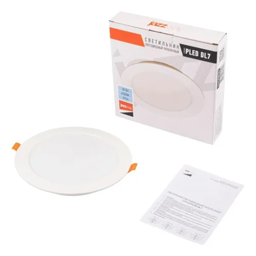 Светильник светодиодный PLED DL7 18Вт 6500К IP54 1530лм WH встраив. бел. Pro JazzWay 5069107 - фото 4