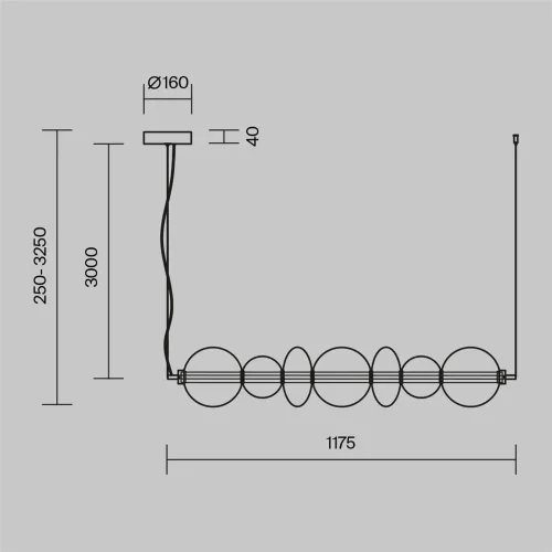 Подвесной светильник Futuro 3000К 40Вт (Черный) - фото 11