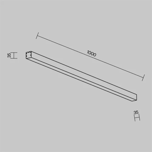 Линейный светильник накладной 4000K 35x35 20 Вт (Черный, 1 м) LL311012 (Черный) LL311012 - фото 8