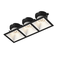 Рамка тройная для серии COMBO 3, квадратная, черная, COMBO-3S3-BL. Фото 2