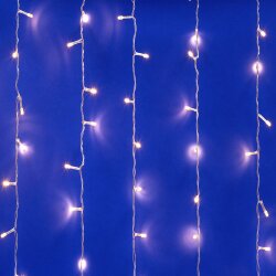 ULD-C1515-100-DTA WARM WHITE IP20 Занавес светодиодный, 1.5х1.5м, 100 светодиодов, Теплый белый свет, Провод прозрачный, TM Uniel