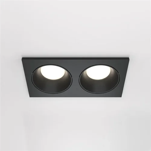 Встраиваемый светильник Zoom GU10 2x10Вт IP 65 (Черный) - фото 9