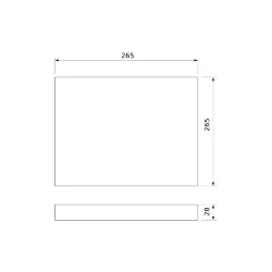 Накладной потолочный светодиодный светильник DLS034 24W 4200K (043018)