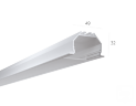 Алюминиевый LED профиль LINE 4932 IN ral9003 LT70 (с экраном) — 2500мм - фото 1