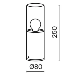 Ландшафтный светильник Amas E27x1 60Вт IP 54 (Графит)
